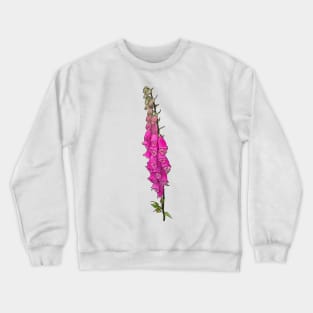 Pink Foxglove Flower Crewneck Sweatshirt